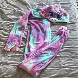 Cat & Jack Unicorn Hooded One-Piece in Pink, Mint, Purple